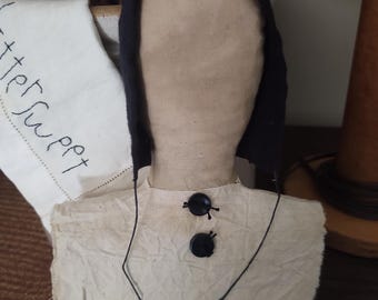 Pilgrim Girl Cloth Stump Doll
