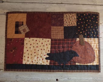 Folk Art Primitive Decorative Fall Table Quilt