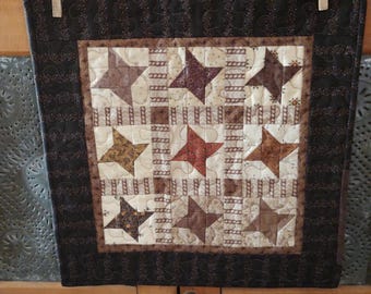 Scrappy Stars, a Decorative Wall or Table Quilt for Fall
