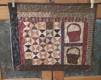 Two Fall Baskets, a Scrappy Decorative Fall Quilt