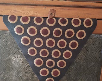 Handstitched Wool Penny Rug