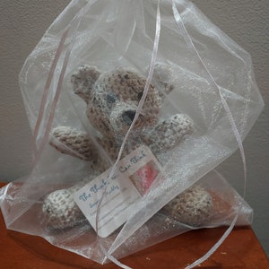 Oatmeal Colored Crocheted Teddy Bear image 6