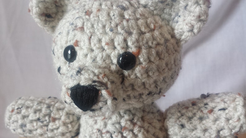 Oatmeal Colored Crocheted Teddy Bear image 2