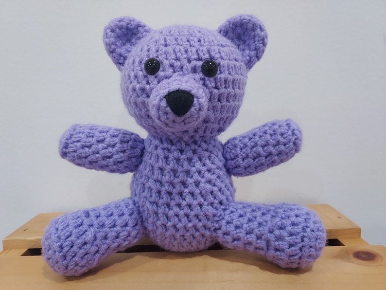 Lilac Purple Crocheted Teddy Bear image 1