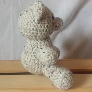 Oatmeal Colored Crocheted Teddy Bear image 3