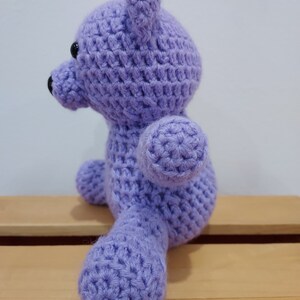 Lilac Purple Crocheted Teddy Bear image 3