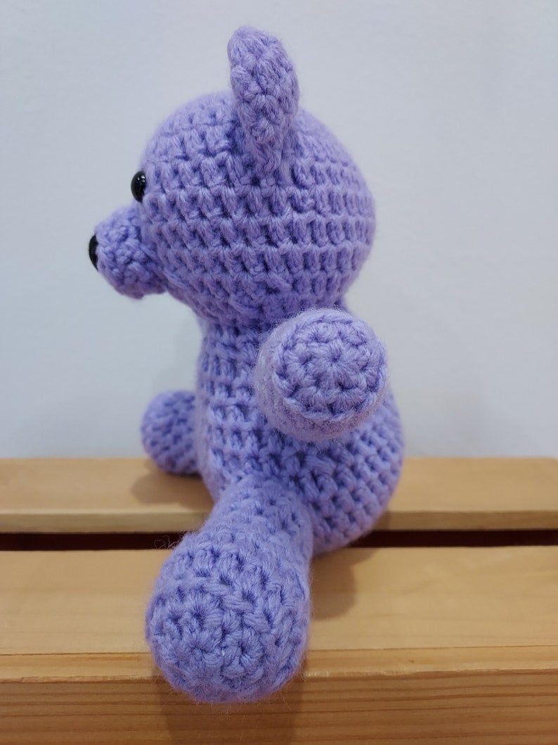 Lilac Purple Crocheted Teddy Bear image 3