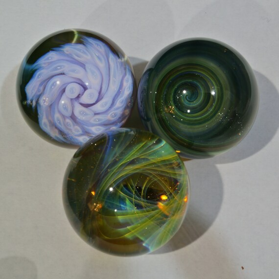 3640 MM Hand Made Glass Marbles Vortex Implosion Chaos Lamp work Art