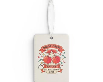 Bride Crew Heart Badge Car Air Freshener | Bachelorette 2026
