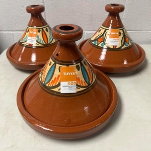 Handmade Moroccan Cooking Ceramic Tagine - Traditional Moroccan Tagine - Marrakechi Tagine - BLACK FRIDAY SALE - Floral Design : 30cm