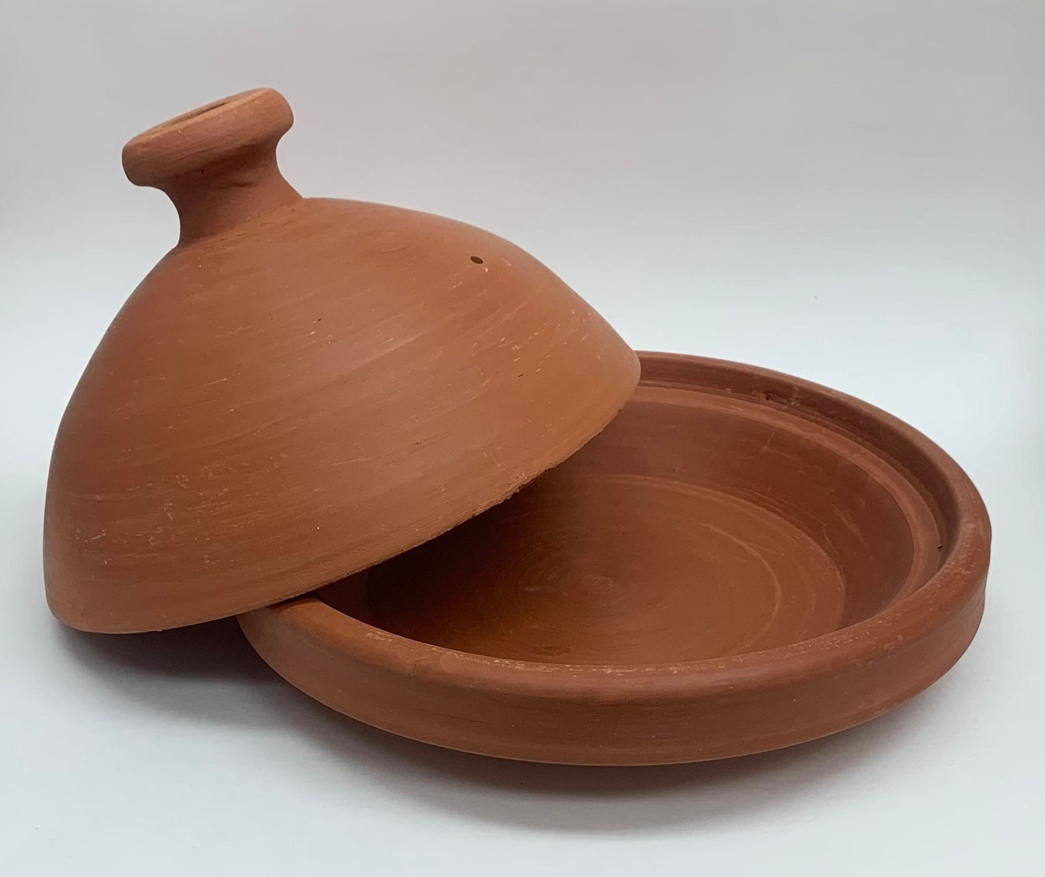 Handmade Moroccan Unglazed Cooking Pottery Tagine, Authentic Moroccan