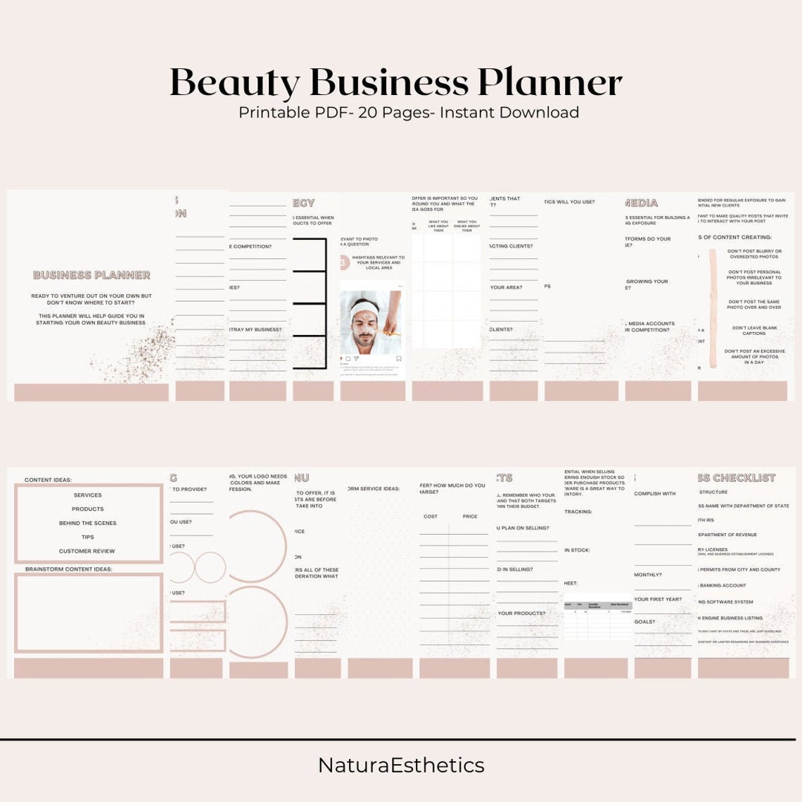 business plan for beauty products