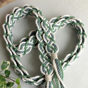 Celtic Forest braided handfasting cord 100% recycled cotton yarn ethical wedding ribbon for handbinding Celtic braid the original image 1