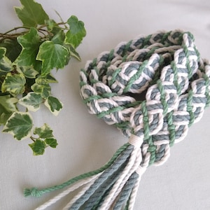 Celtic Forest braided handfasting cord 100% recycled cotton yarn ethical wedding ribbon for handbinding Celtic braid the original image 2