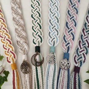 Bespoke customised Celtic handfasting cord ~ choose your own colours ~ recycled cotton ~ ethical eco friendly rustic style wedding ribbon