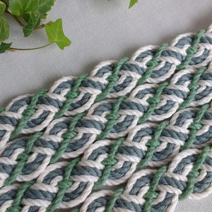 Celtic Forest braided handfasting cord 100% recycled cotton yarn ethical wedding ribbon for handbinding Celtic braid the original image 6