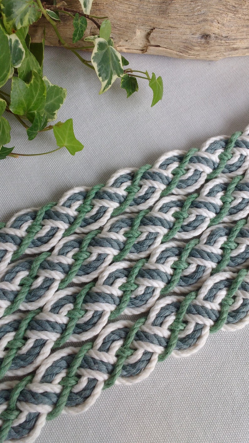 Celtic Forest braided handfasting cord 100% recycled cotton yarn ethical wedding ribbon for handbinding Celtic braid the original image 6