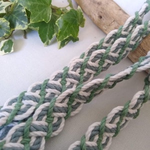 Celtic Forest braided handfasting cord 100% recycled cotton yarn ethical wedding ribbon for handbinding Celtic braid the original image 3