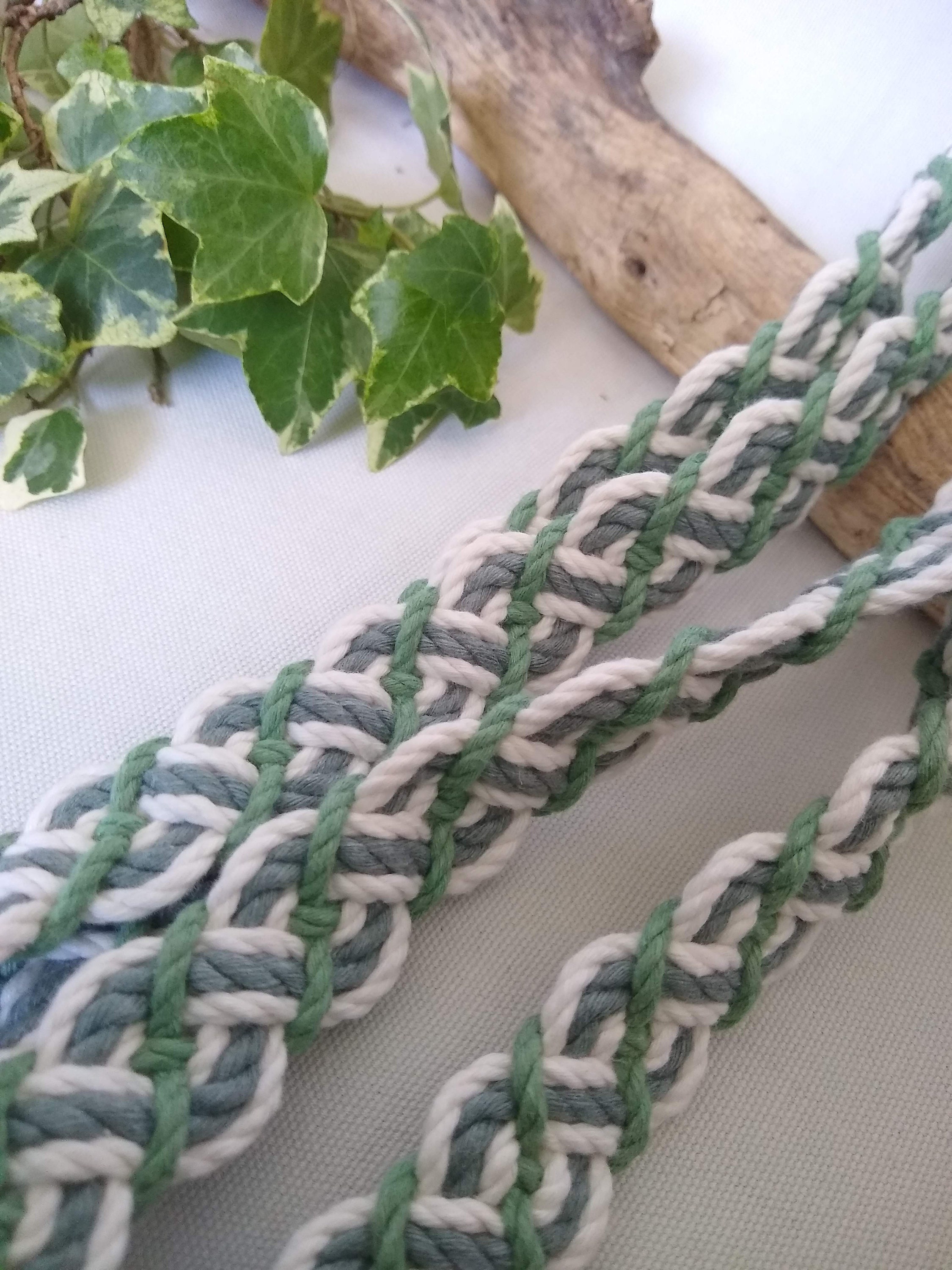 Celtic Forest Braided Handfasting Cord 100% Recycled Cotton Yarn
