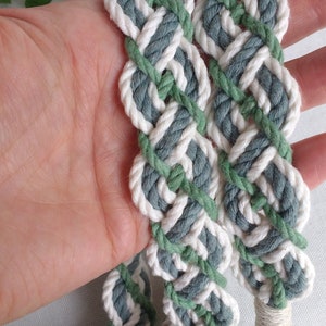 Celtic Forest braided handfasting cord 100% recycled cotton yarn ethical wedding ribbon for handbinding Celtic braid the original image 9