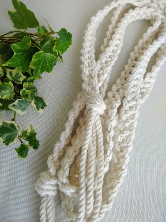 Natural Ivory Celtic Braided Handfasting Cord 100% Recycled Cotton