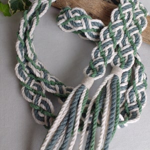 Celtic Forest braided handfasting cord 100% recycled cotton yarn ethical wedding ribbon for handbinding Celtic braid the original image 10