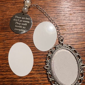 Sublimation blank wedding bouquet graduation cap memorial charm remembrance bouquet cap clip memorial photo charm pack of 10