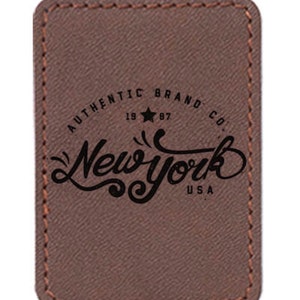 Laser Blanks engraveable leatherette rectangle personalizable leather PLU patch custom for customization