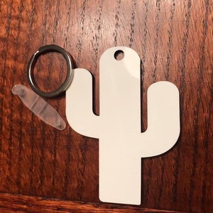 Sublimation Blanks Sublimation Ready Cactus Keychain for Sublimation