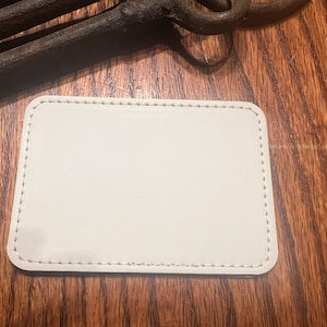 Sublimatieblanco Sublimatieklare PU-leren patches Rechthoekig