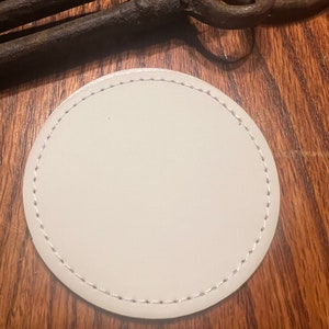 Sublimation blank Sublimation ready PLU leather patches Round