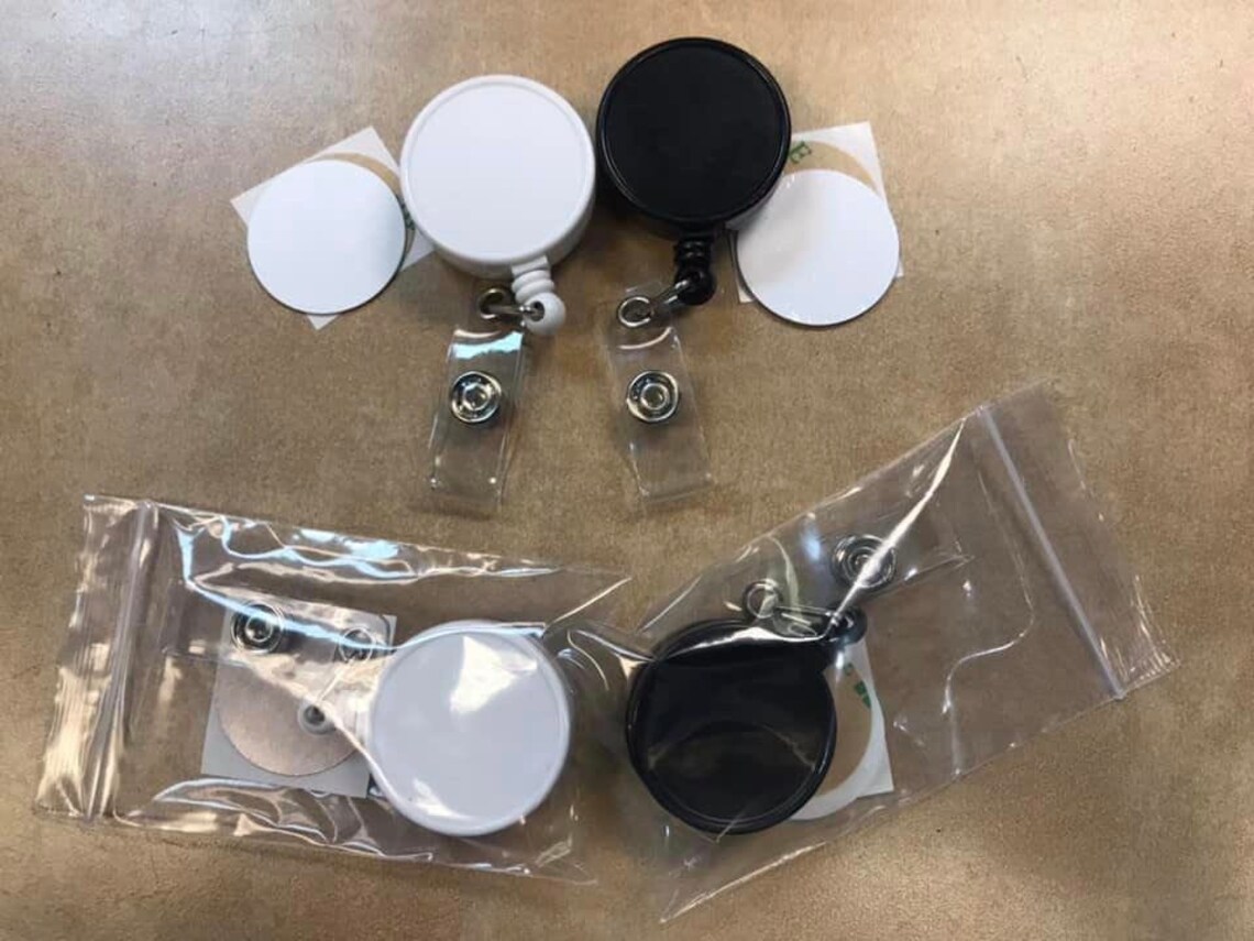 Blank Sublimation Badge Reels Sublimation Ready 10 Pack White Etsy