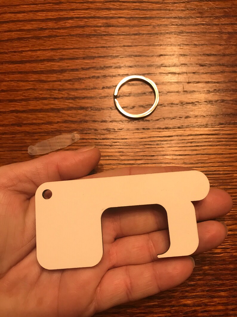 Blank Sublimation MDF Touch Free Keychain Double Sided Custom Etsy