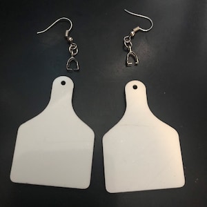 Sublimatie blanco sublimatie klaar MDF koe tag oorbellen bungelen zuidwesten aangepaste blanco westerse snijplank