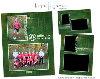 Soccer Star - 8 x 10 en 5 x 7 geheugen Mate sjabloon