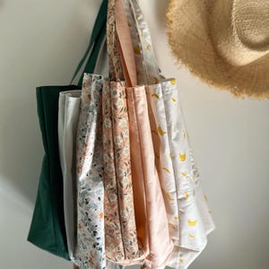 Rifle Paper Co Reusable Shopping Bag Rollable Bag Foldable Bag Cotton Bag Reusable Grocery Bag Farmer&#39;s Market Produce Bag Eco-Friendly Gift
