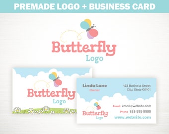 Butterfly • Premade Logo Design + Business Card