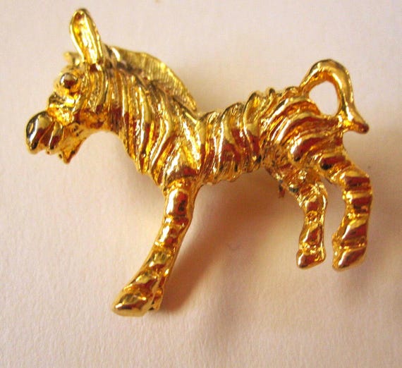 A Zebra or Donkey Pin or Brooch - image 1