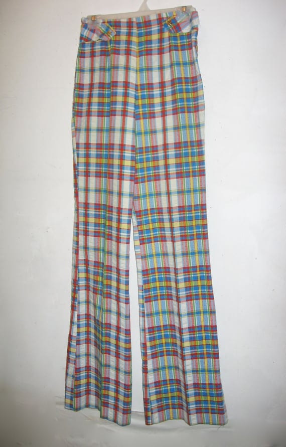 Vintage Jantzen Vibrant Multicolor Plaid Striped