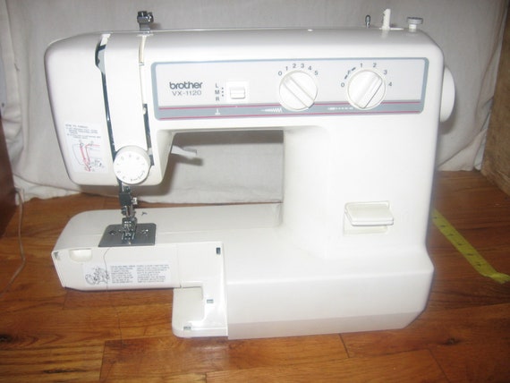 Brother VX-1120 Sewing Machine 3 Stitch Electric Foot Pedal Control Missing  Case on Front Barely Used Bobbin Not Picking up Sold as Is 