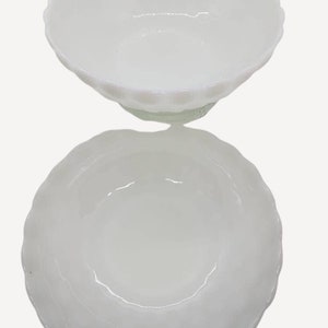 Anchor Hocking Bubble Milk Glass Bowls, Set Serving Bowls, Milk Glass Bowls,Milk Glass