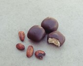 12 Raw handmade chocolate coconut truffle candies with coconut and Maca stuffing - Vegan stuffing - Raw chocolate - Healthy Sweets