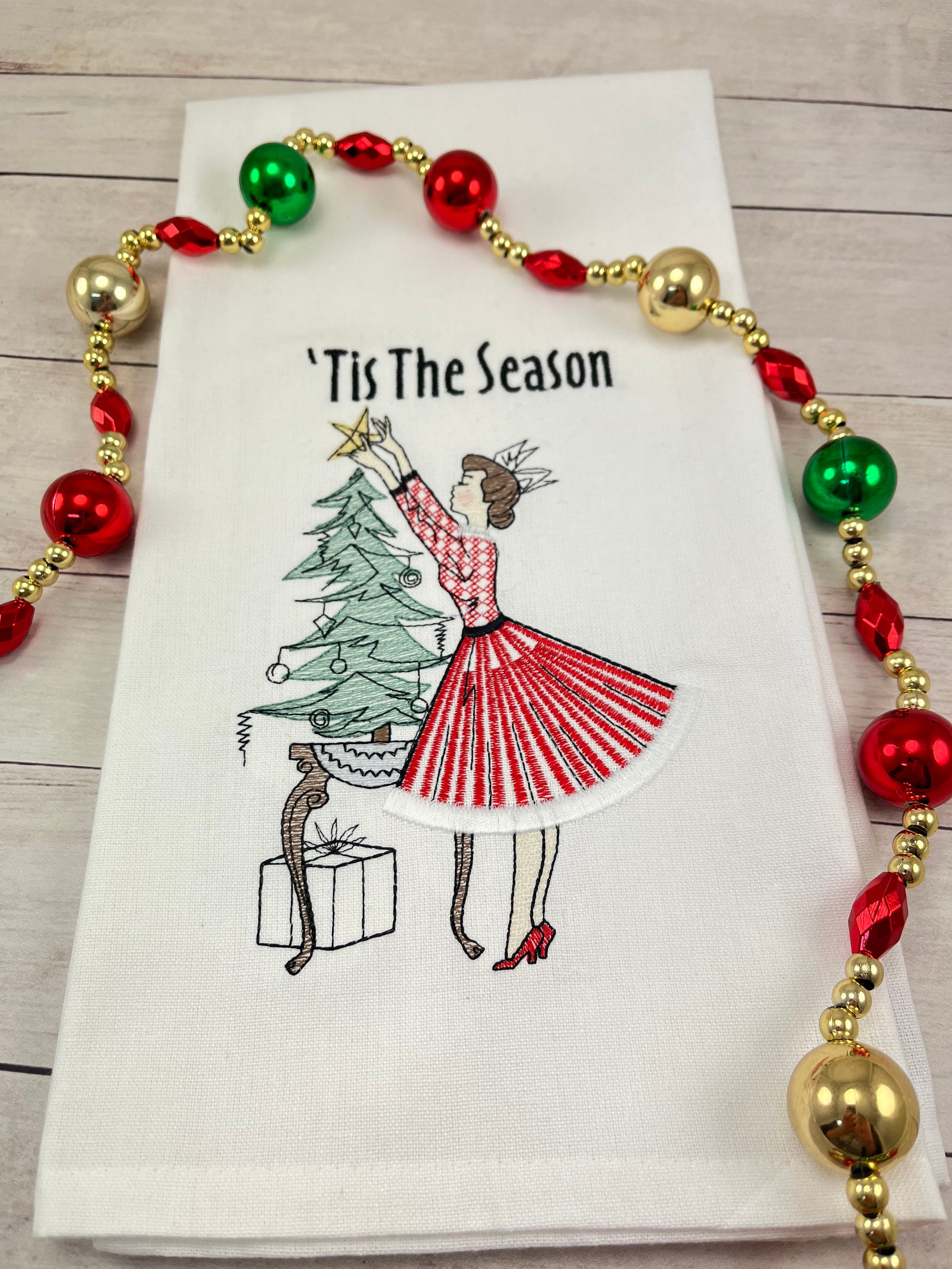 Christmas Dish Towel-christmas Tea Towel-christmas Kitchen - Etsy