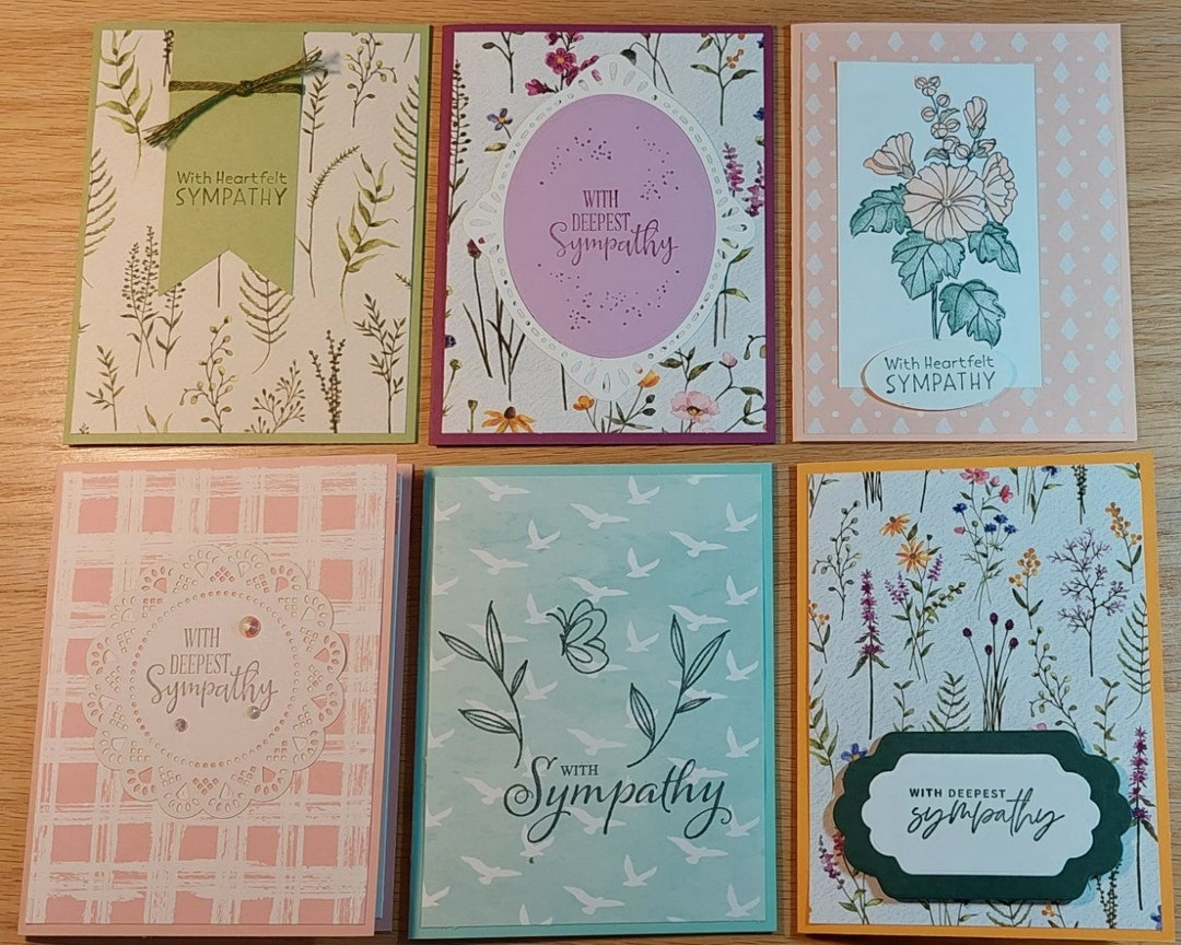 Sympathy Cards Handmade Set of 6 Greeting Cards With Envelopes - Etsy