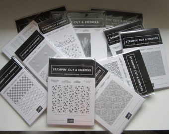 Stampin&#39; Up! 4x6 Embossing Folders Some 3D Your Choice