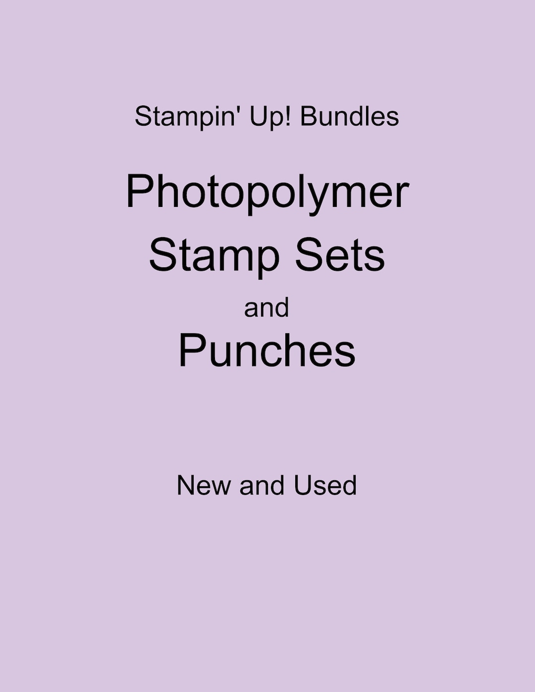 Stampin up Photopolymer Stamp Sets and Punch Bundles New Used Your ...