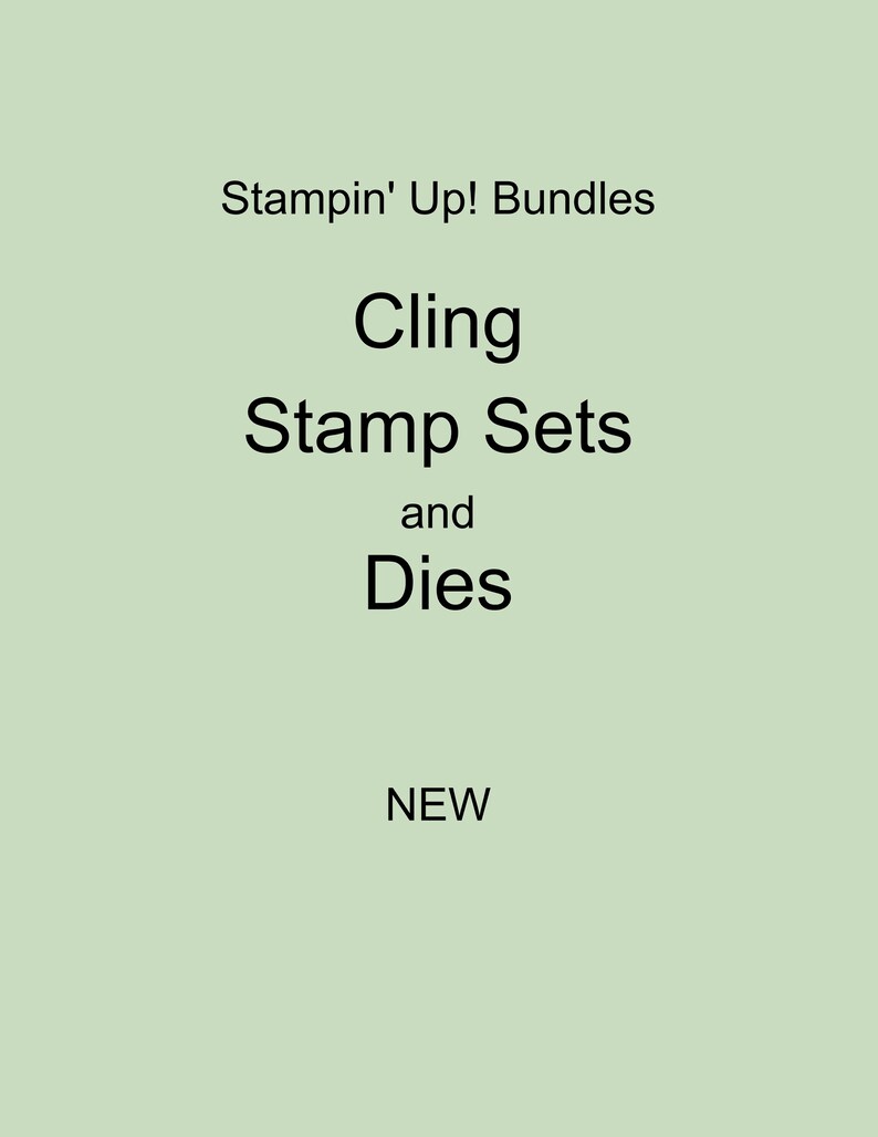 Stampin up Cling Stamp Sets and Dies NEW Your Choice Etsy