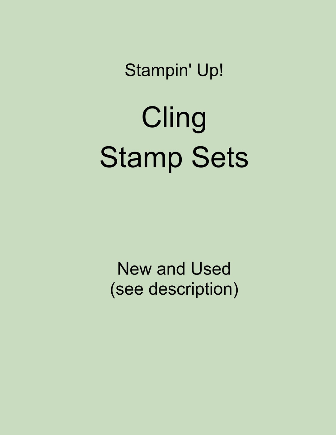 Stampin up Cling Stamp Sets New and Gently Used See Notes Etsy