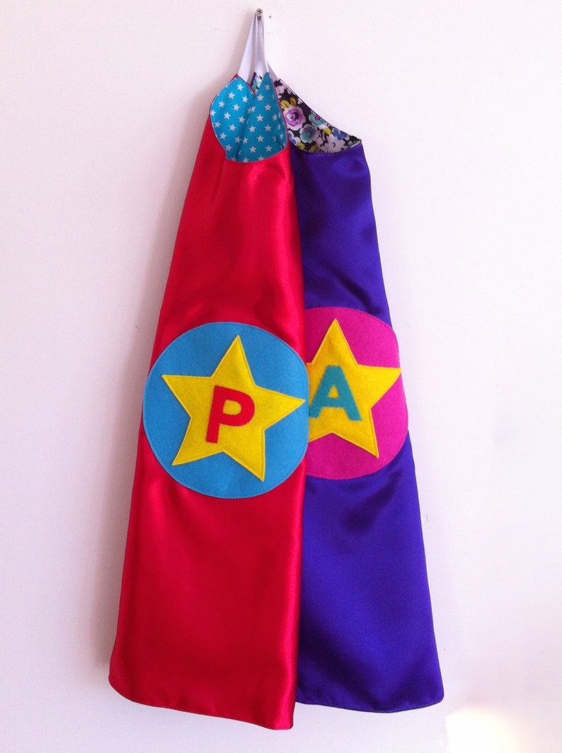 Personalized Kids Superhero Cape lots of colours to choose from image 1