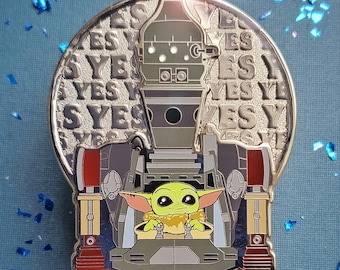 IG-12 and Grogu "YES!" Pin